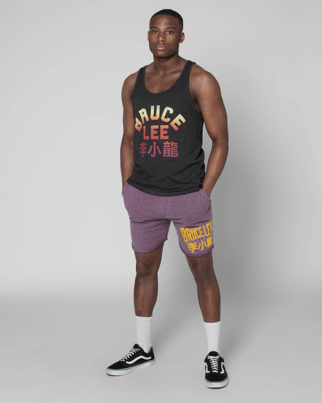 Bruce Lee Purple Shorts - Roots of Inc dba Roots of Fight