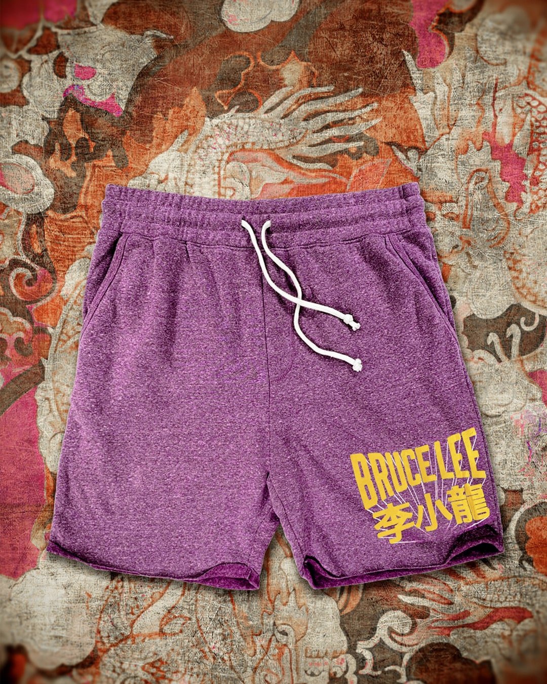 Bruce Lee Purple Shorts - Roots of Fight