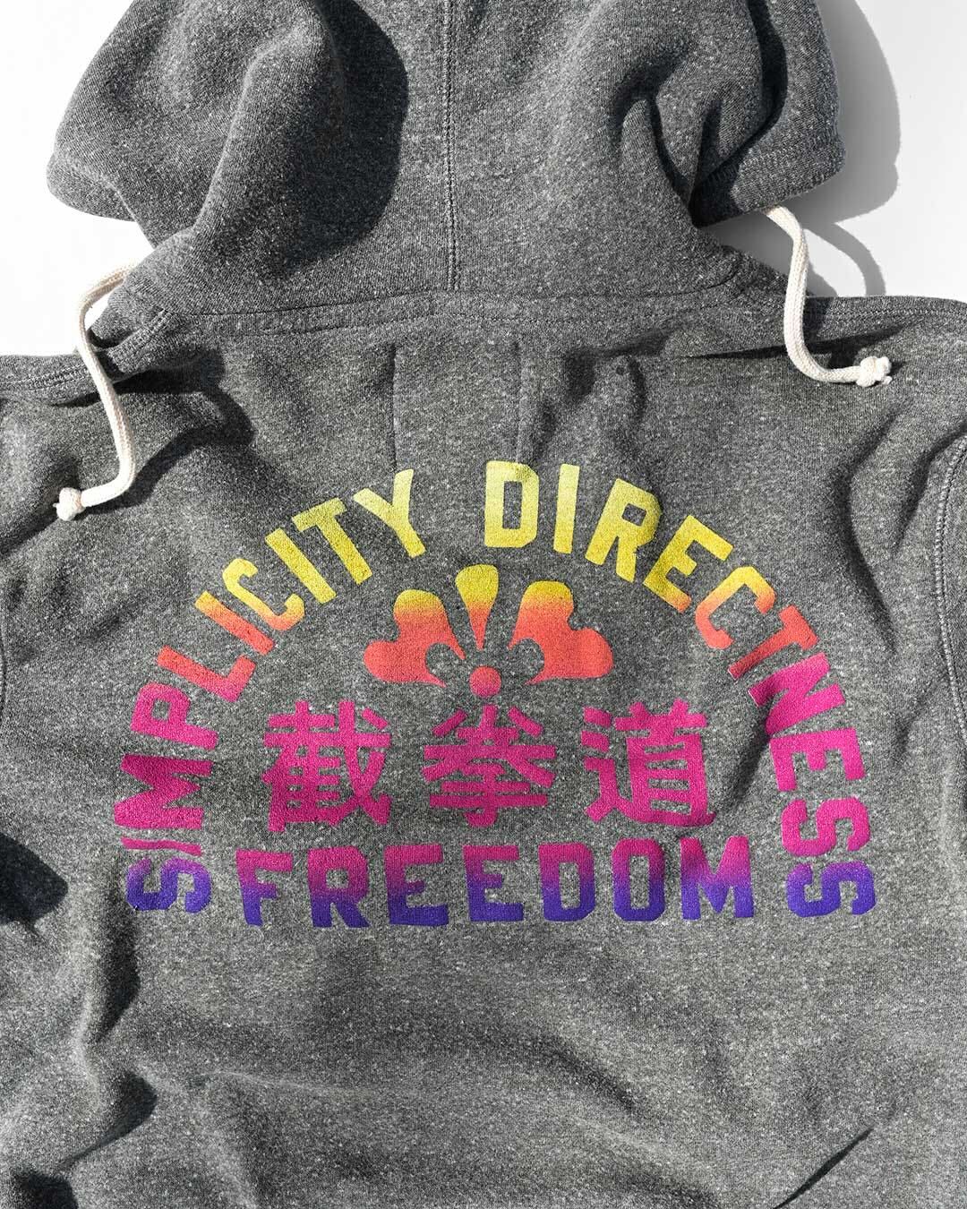 Bruce Lee Sunset Grey FZ Hoody - Roots of Fight