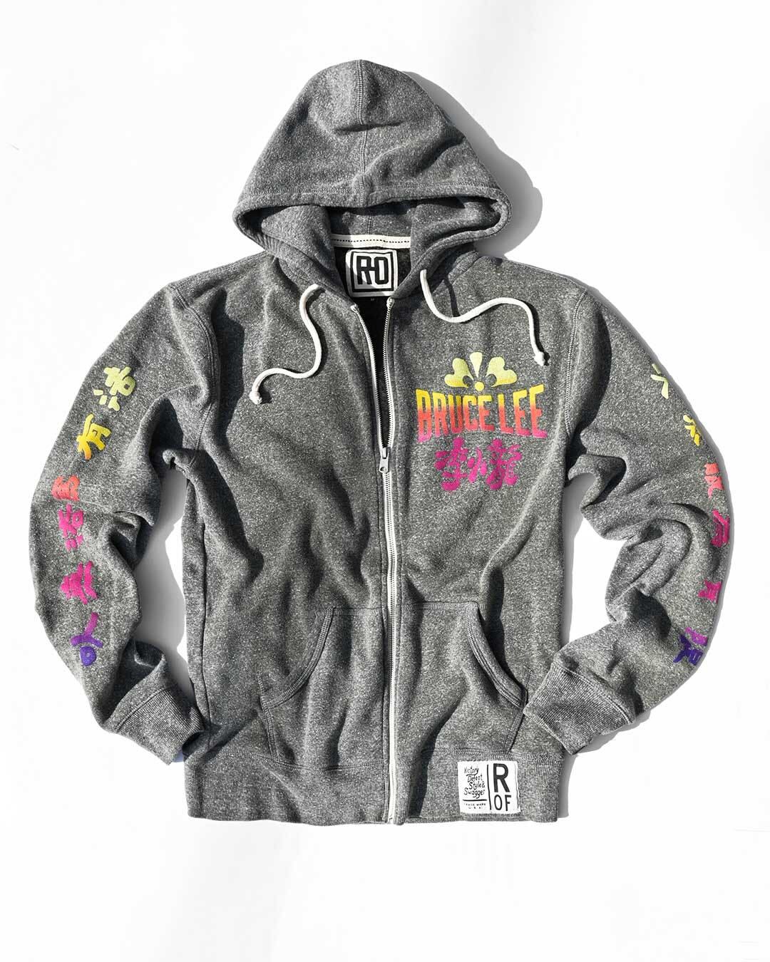 Bruce Lee Sunset Grey FZ Hoody - Roots of Fight