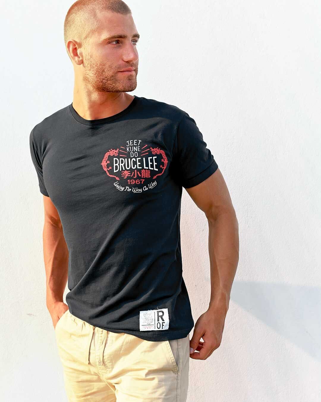 Bruce Lee 'Using No Way as Way' Black Tee - Roots of Fight Canada