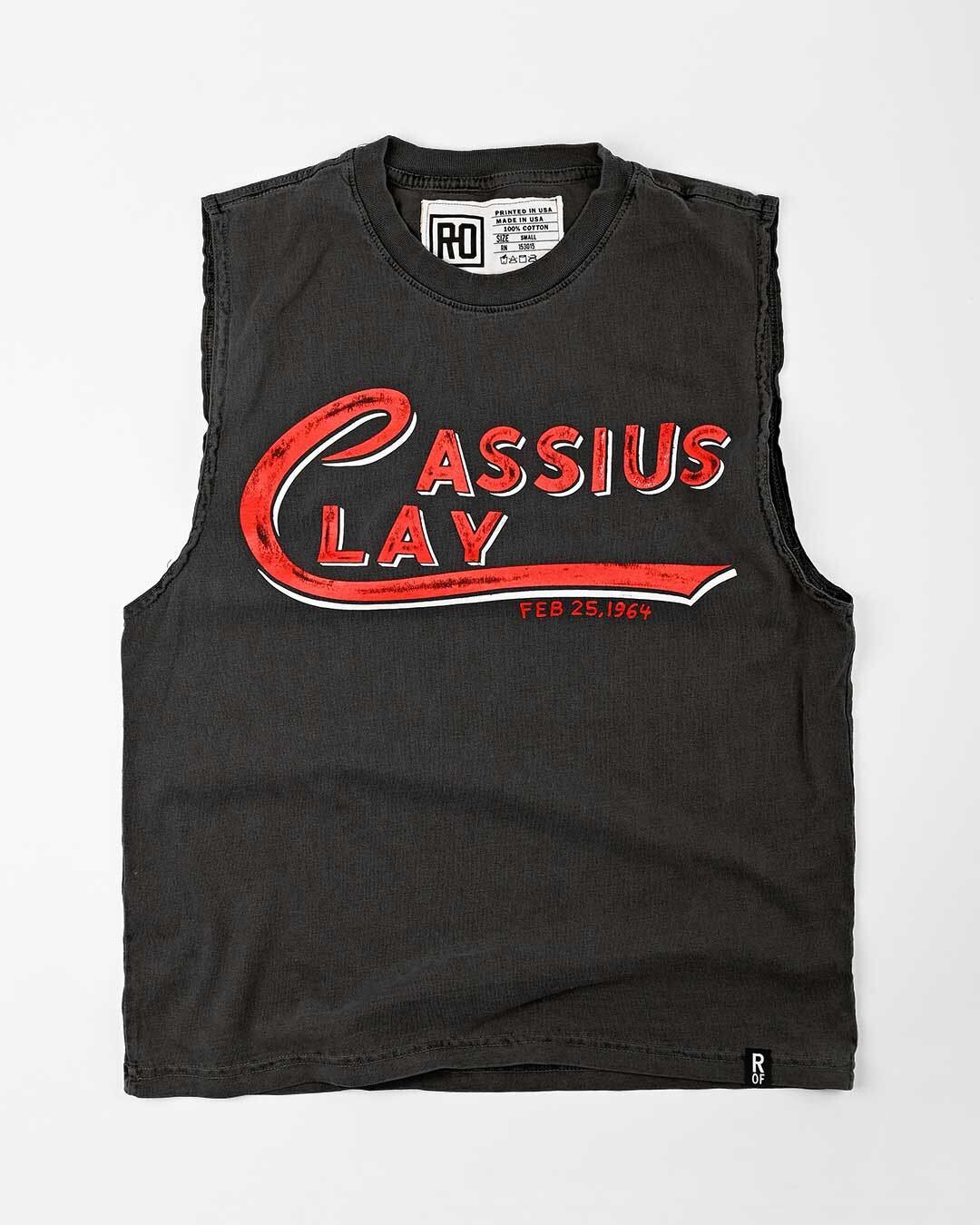 Cassius Clay &#39;Shook Up the World&#39; Black Muscle Tee - Roots of Fight Canada
