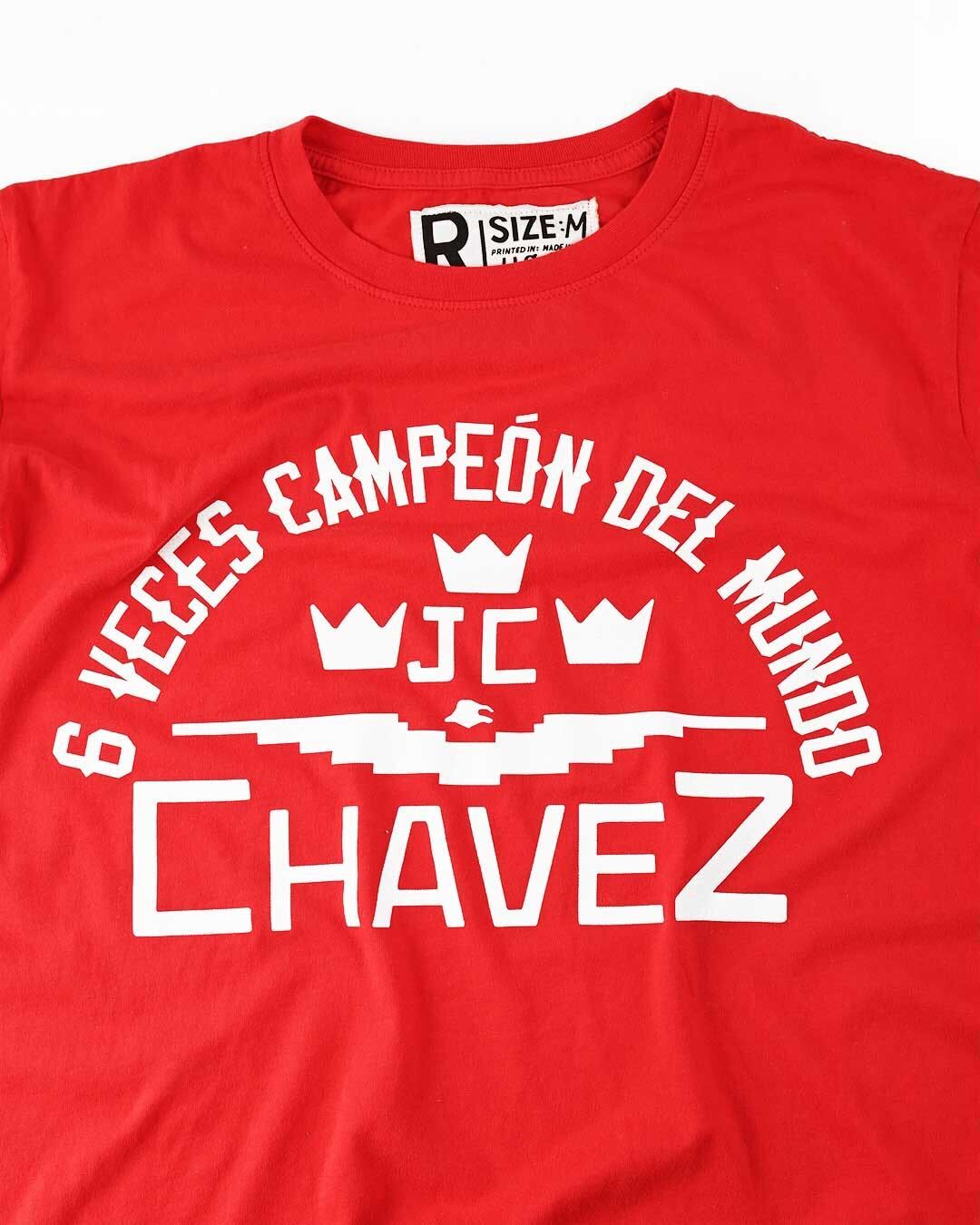 Chavez 6 Veces Campeon Del Mundo Red Tee - Roots of Fight Canada