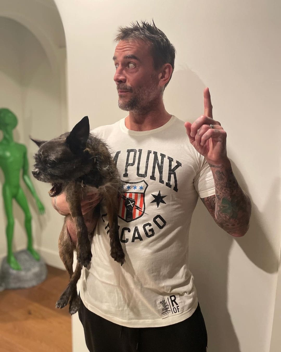 CM Punk Chicago White Tee - Roots of Fight