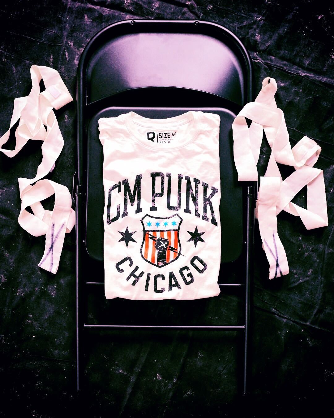 CM Punk Chicago White Tee - Roots of Fight