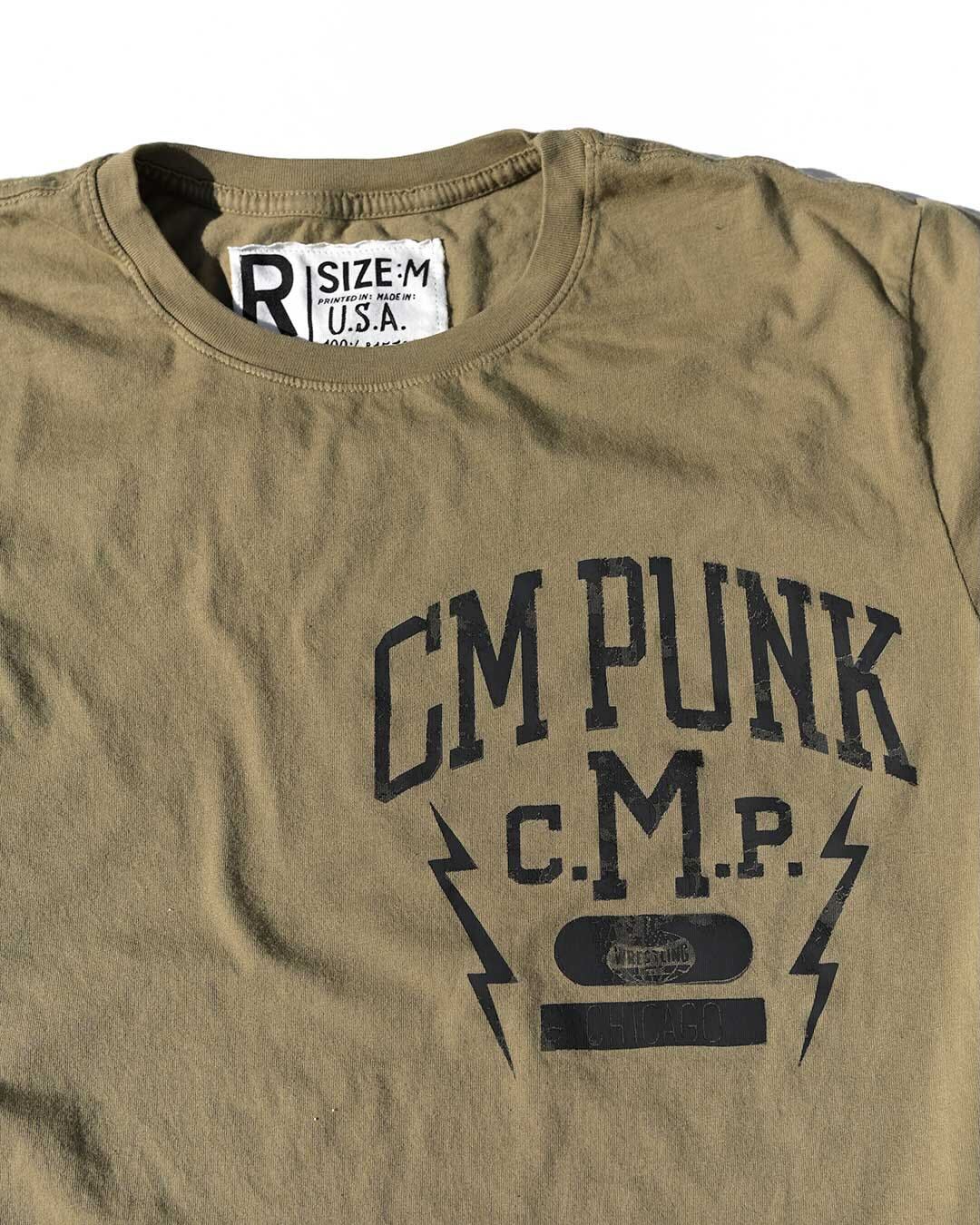 CM Punk Olive Tee - Roots of Fight