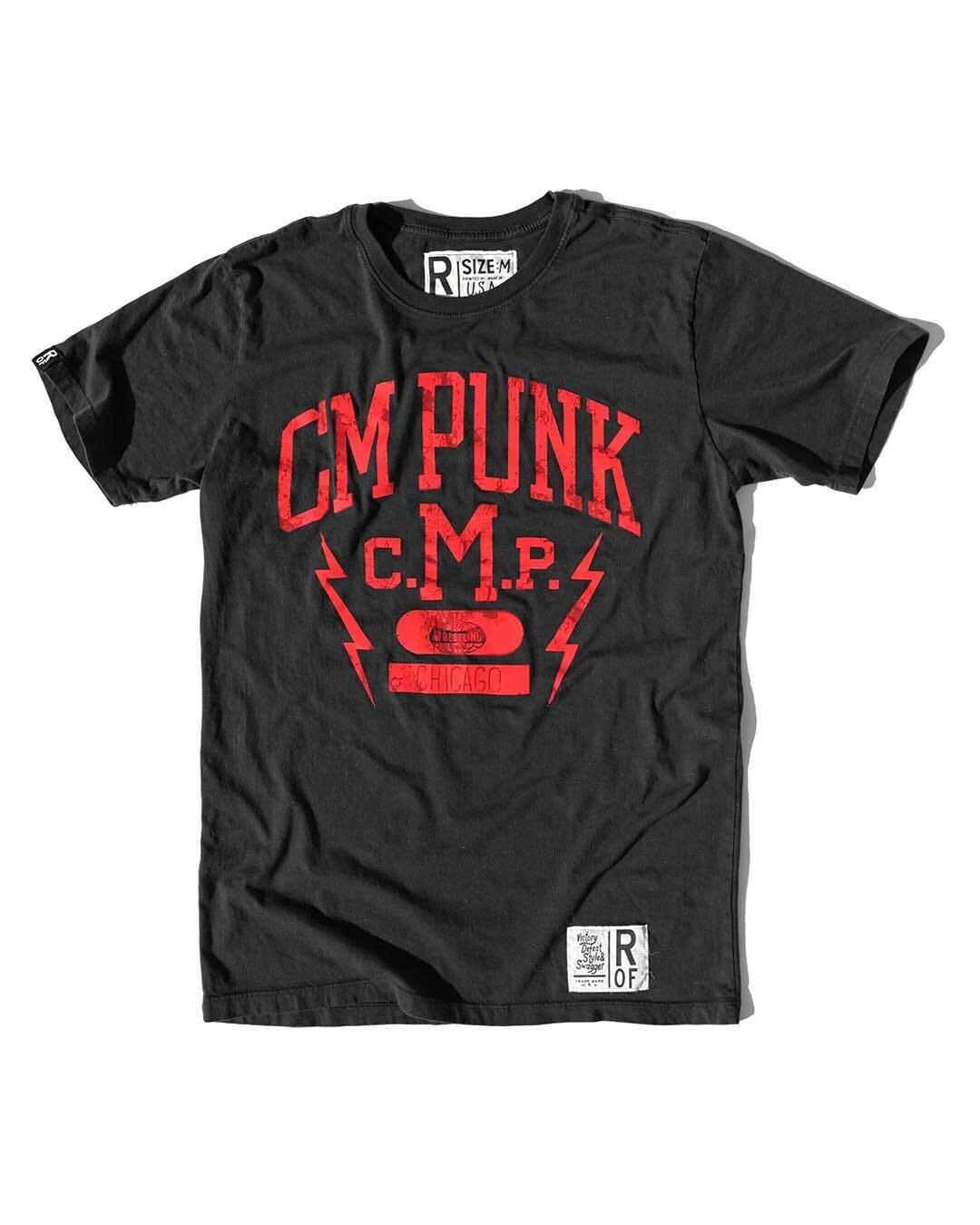 CM Punk Vintage Black Tee - Roots of Fight