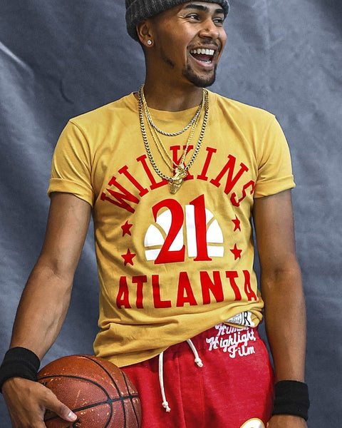Dominique Wilkins Atlanta Yellow #21 Tee