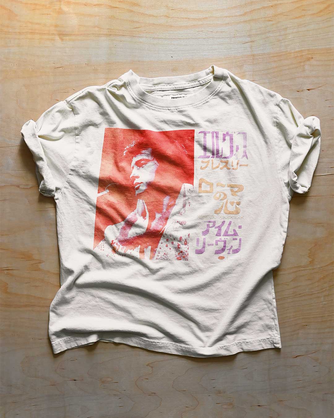 Elvis Hawaii Women&#39;s Creme Tee - Roots of Fight Canada