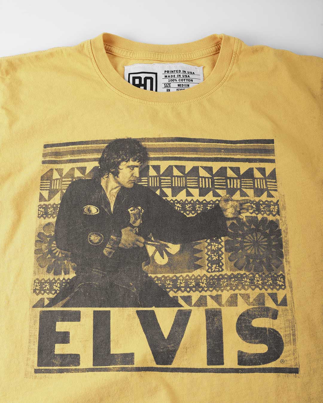 Elvis Stance Photo Yellow Tee - Roots of Fight