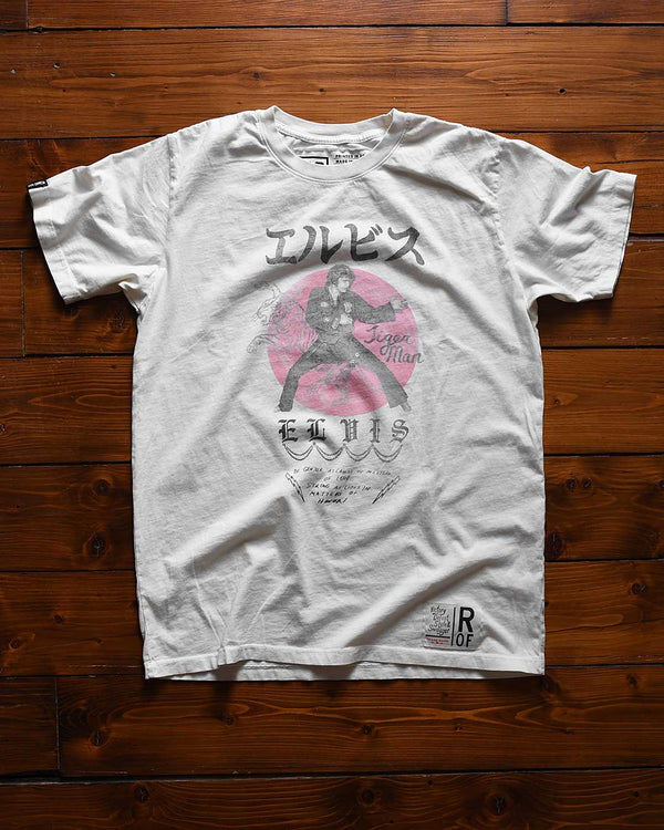 Elvis Tiger Man Photo White Tee - Roots of Fight