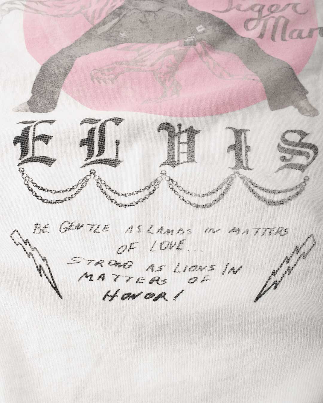 Elvis Tiger Man Photo White Tee - Roots of Fight