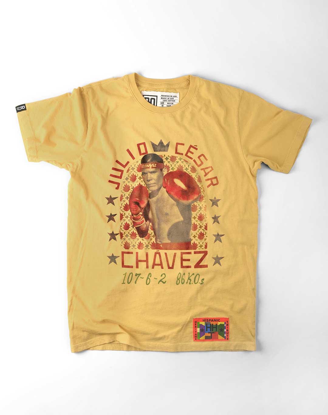 HHT - Chavez Stats Yellow Tee - Roots of Fight