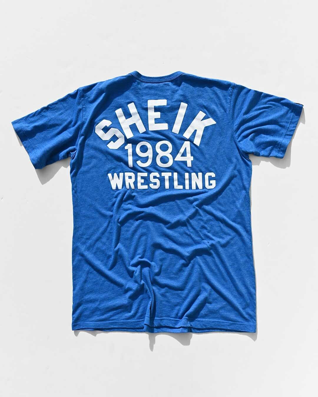 Iron Sheik 1984 Wrestling Blue Tee - Roots of Fight Canada