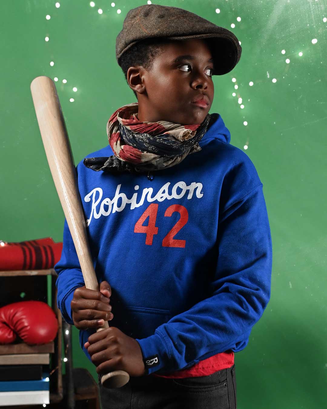 Jackie Robinson #42 Blue Kid&#39;s Hoody - Roots of Fight