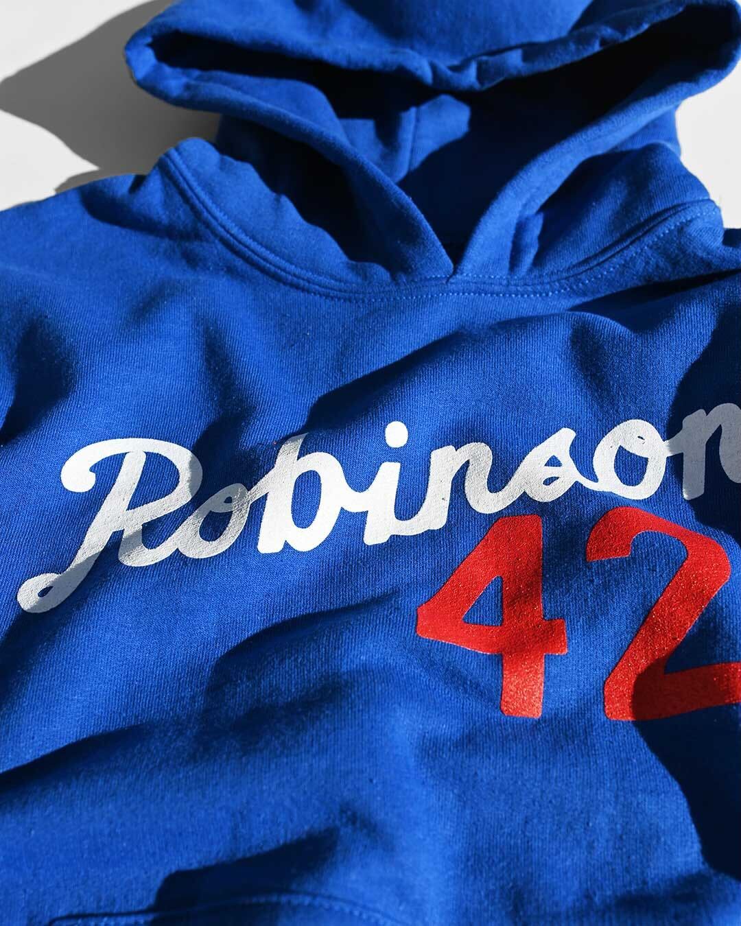 Jackie Robinson #42 Blue Kid's Hoody - Roots of Fight