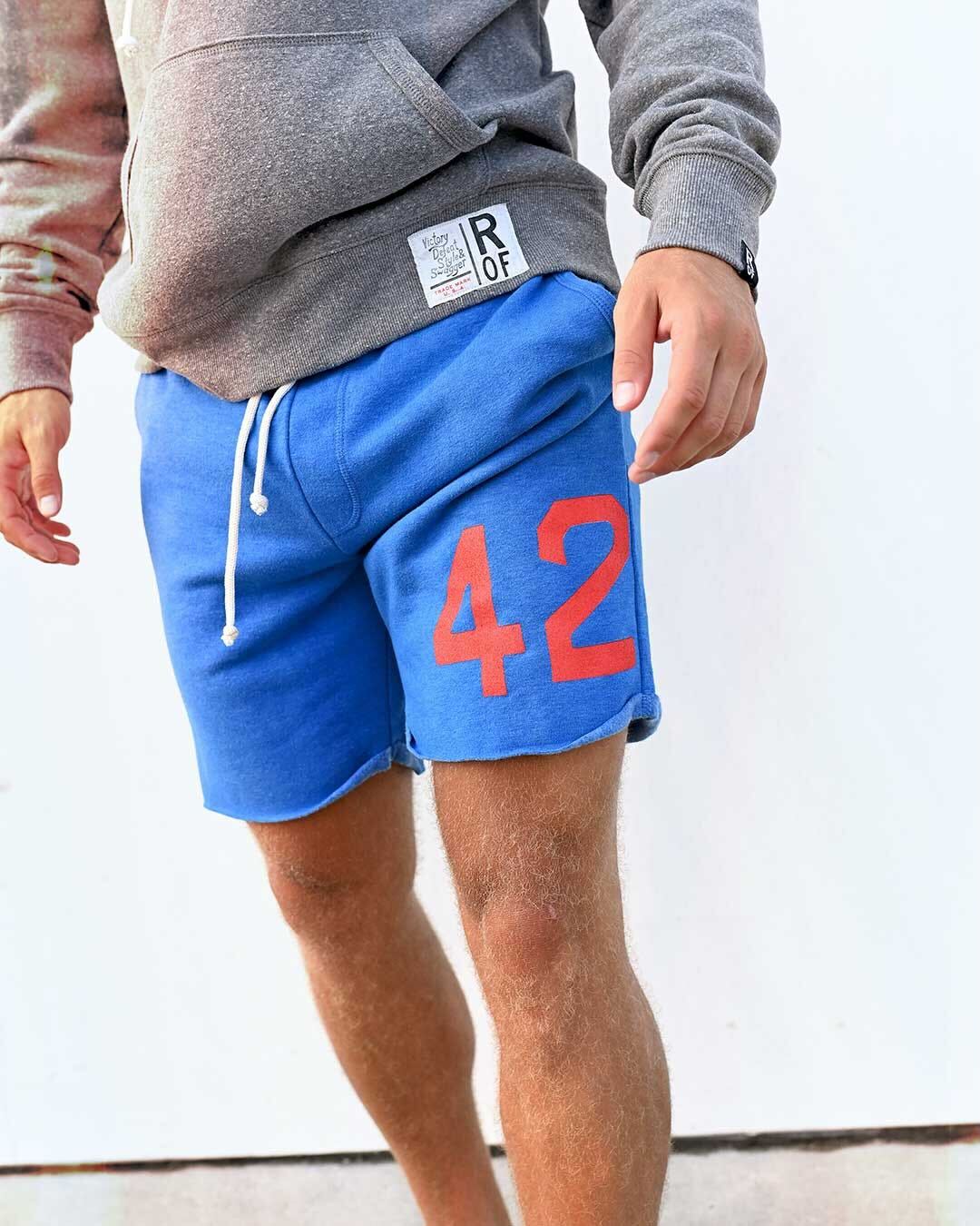 Jackie Robinson #42 Blue Shorts - Roots of Fight Canada