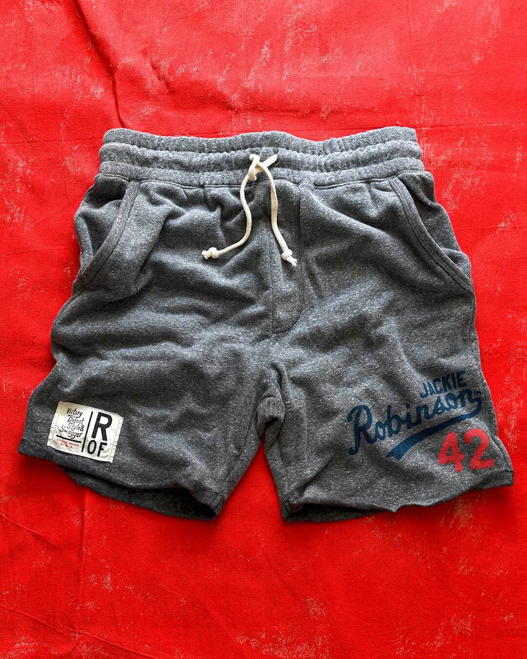 Jackie Robinson #42 Classic Grey Shorts - Roots of Fight Canada