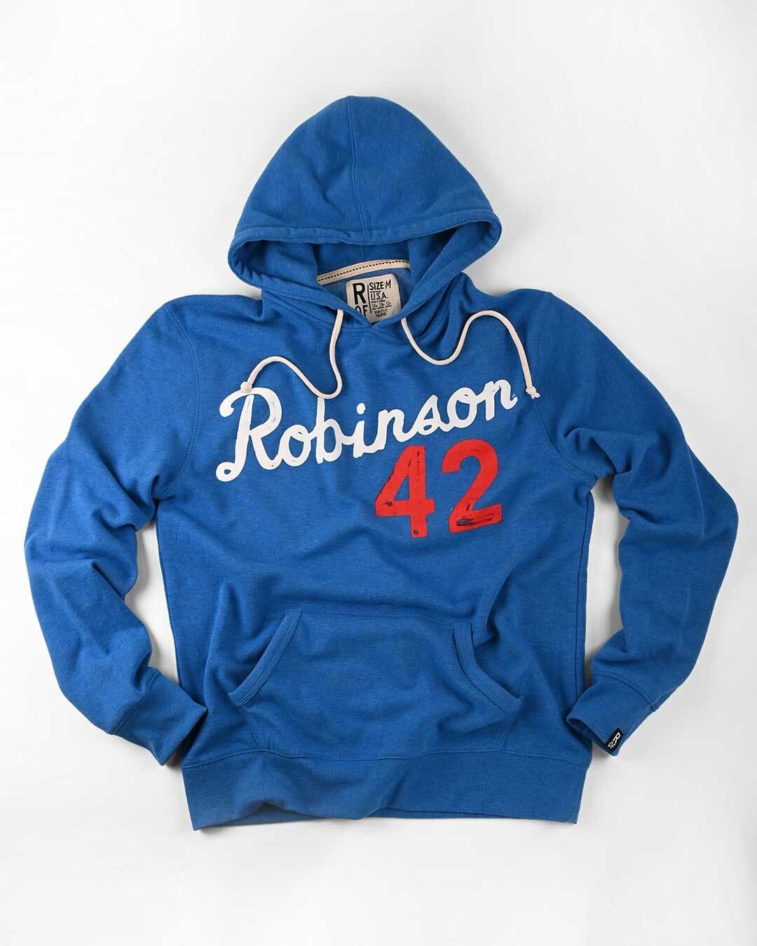 Jackie Robinson #42 Essential Blue Hoody - Roots of Fight Canada