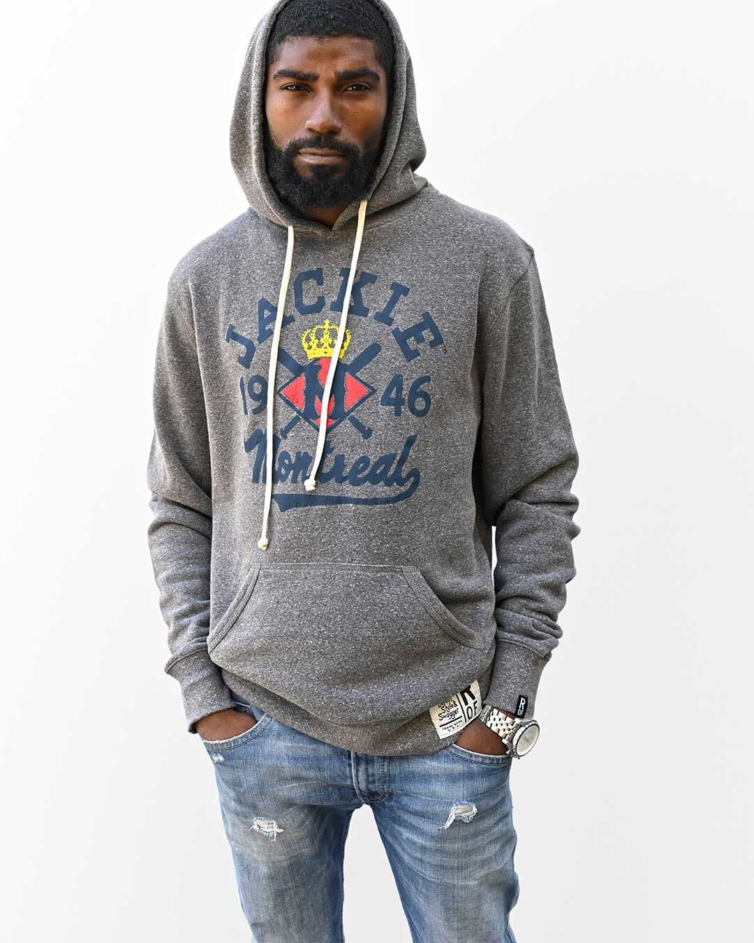 Jackie Robinson Montreal &#39;46 Grey Hoody - Roots of Fight Canada