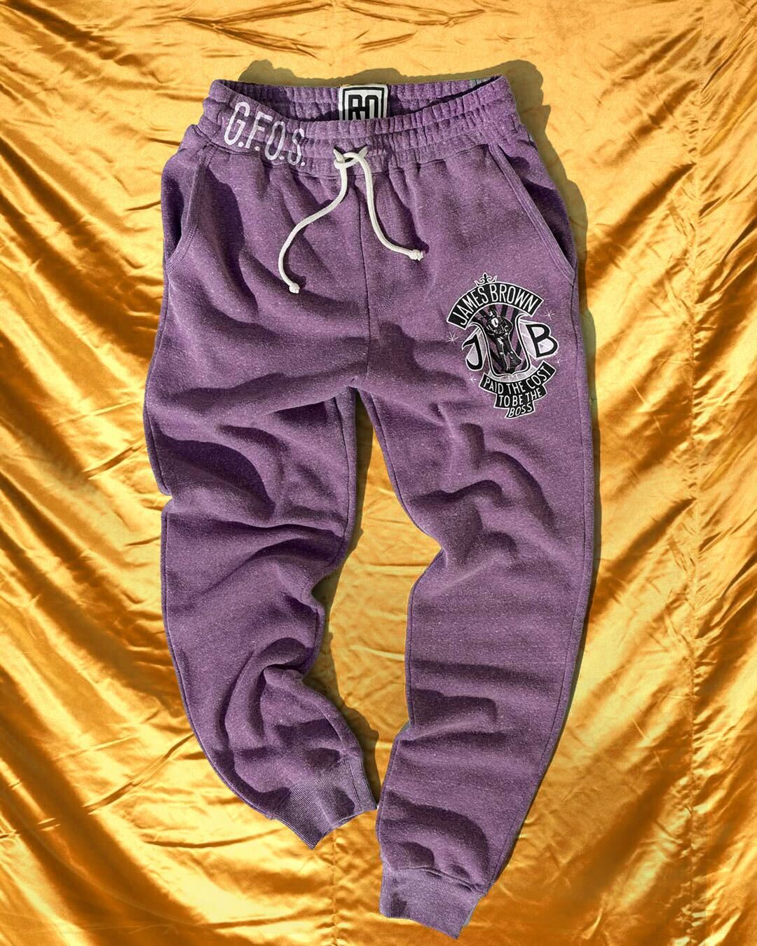 James Brown G.F.O.S Purple Sweatpants - Roots of Fight Canada