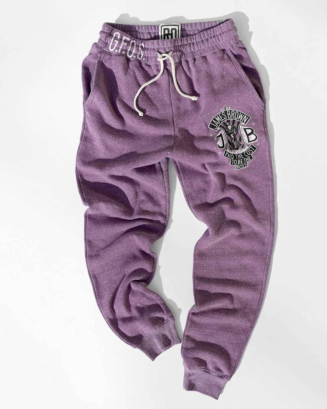 James Brown G.F.O.S Purple Sweatpants - Roots of Fight