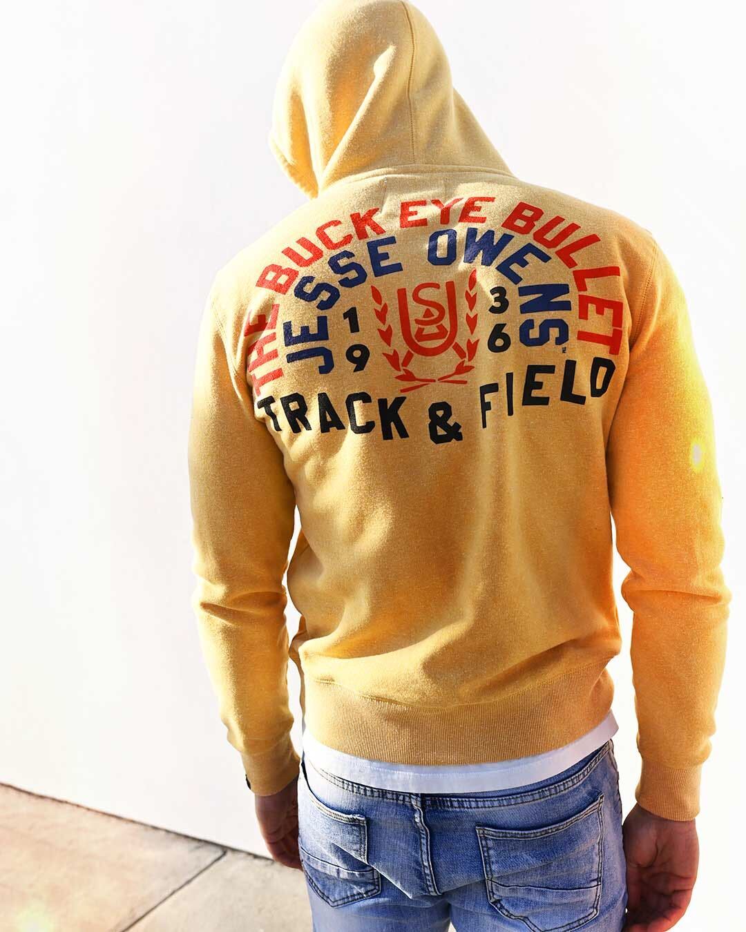 Jesse Owens 733 Yellow PO Hoody - Roots of Fight