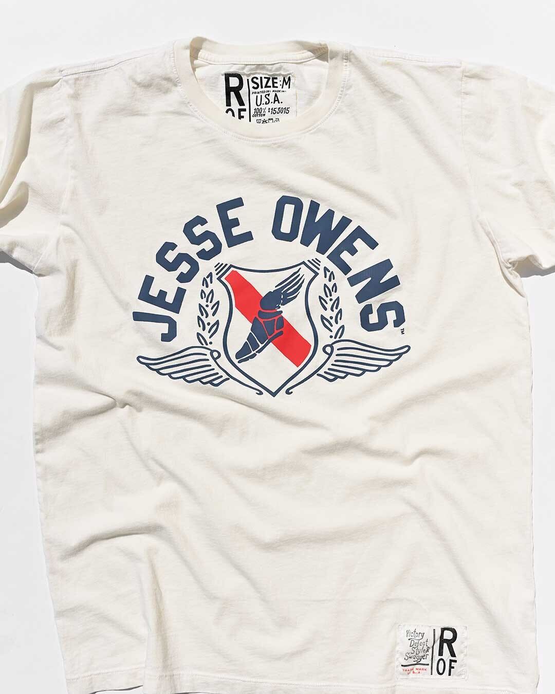 Jesse Owens Legacy White Tee - Roots of Fight