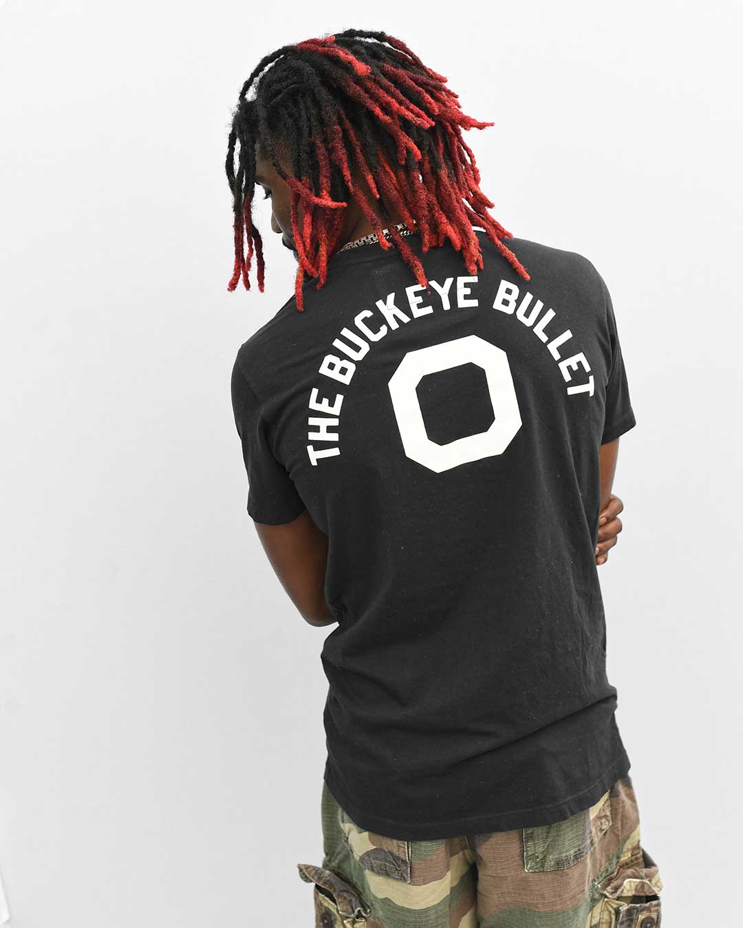 Jesse Owens The Buckeye Bullet Black Tee - Roots of Fight