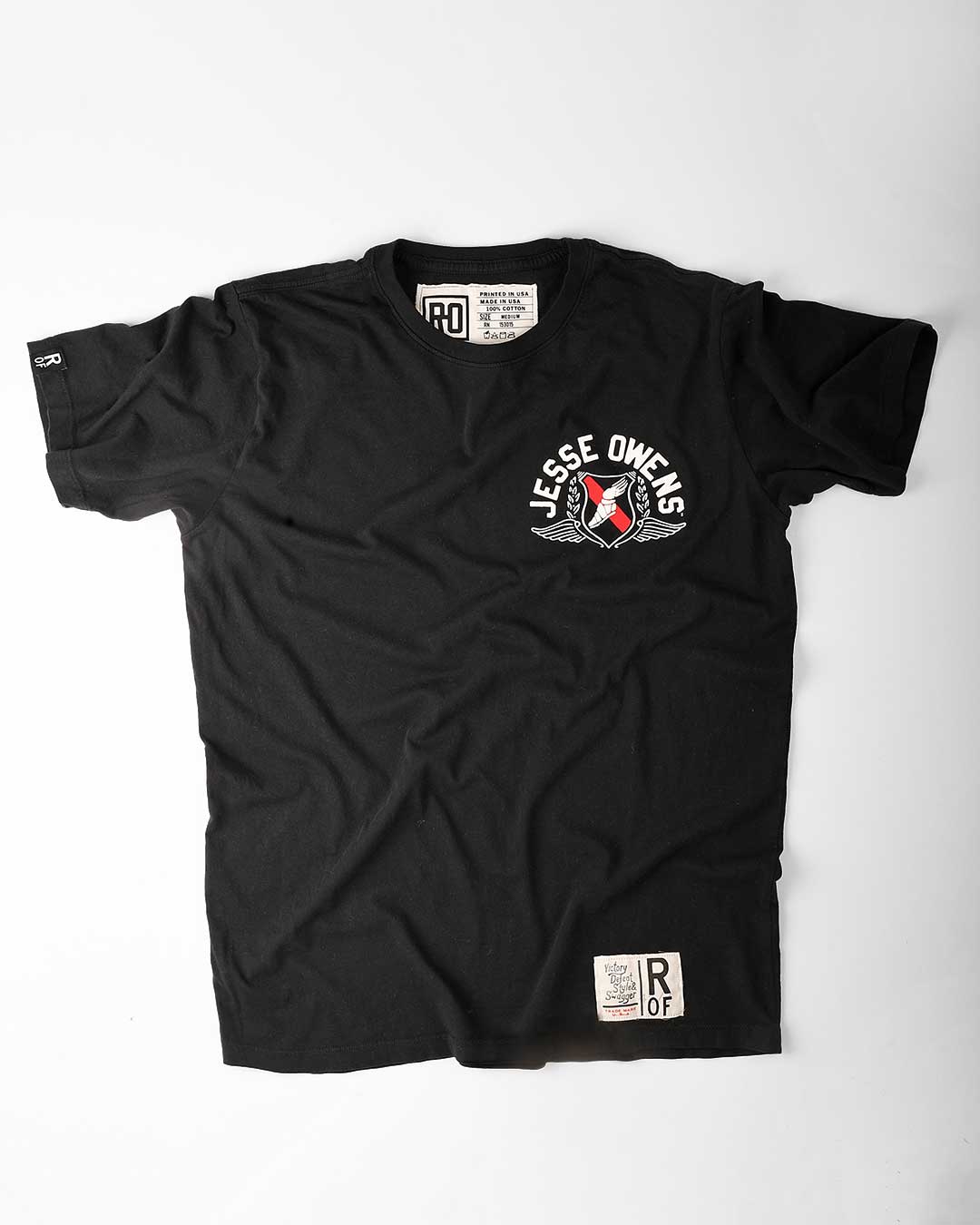 Jesse Owens The Buckeye Bullet Black Tee - Roots of Fight