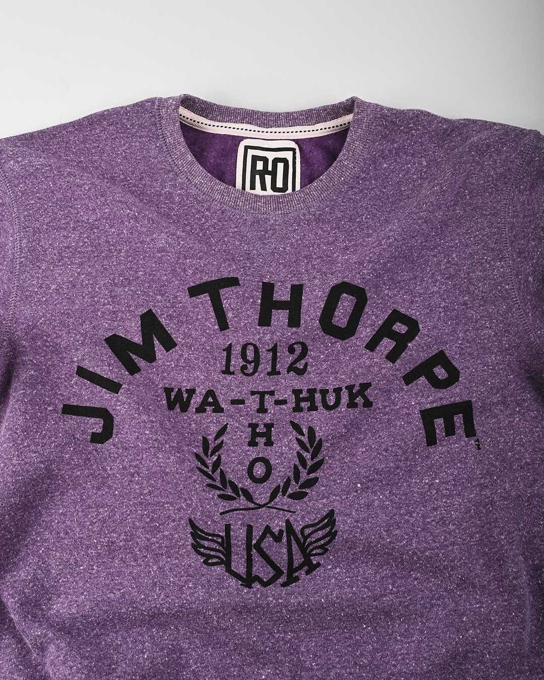 Jim Thorpe 1912 Purple Sweatshirt - Roots of Fight