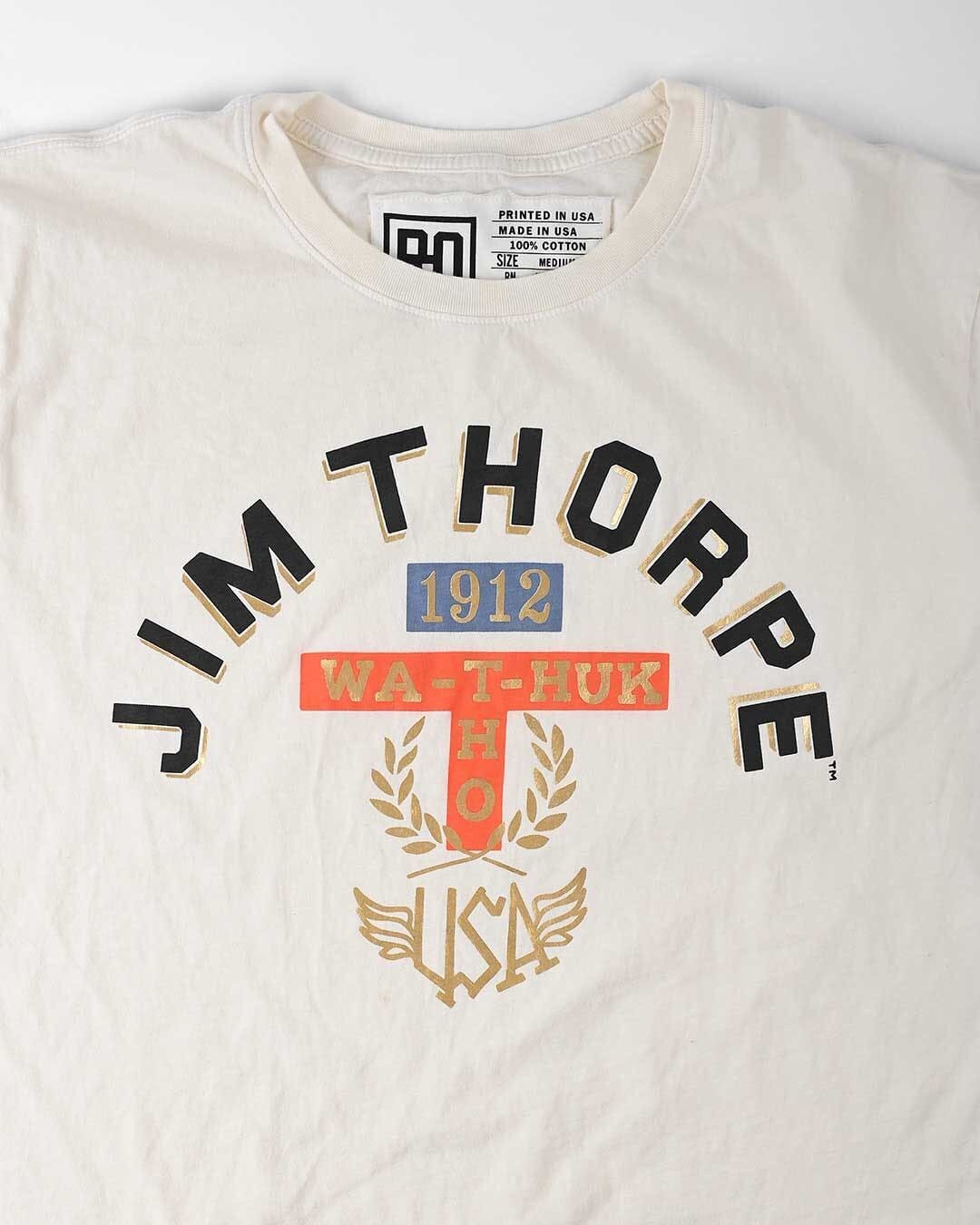 Jim Thorpe 1912 White Tee - Roots of Fight