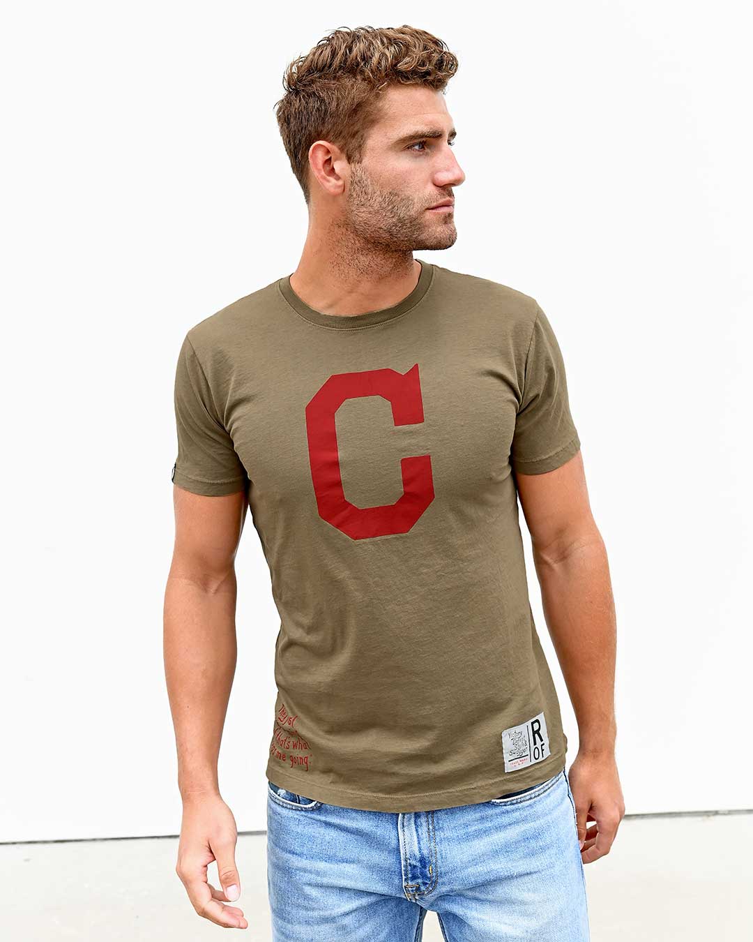 Jim Thorpe 21 Olive Tee Roots of Fight