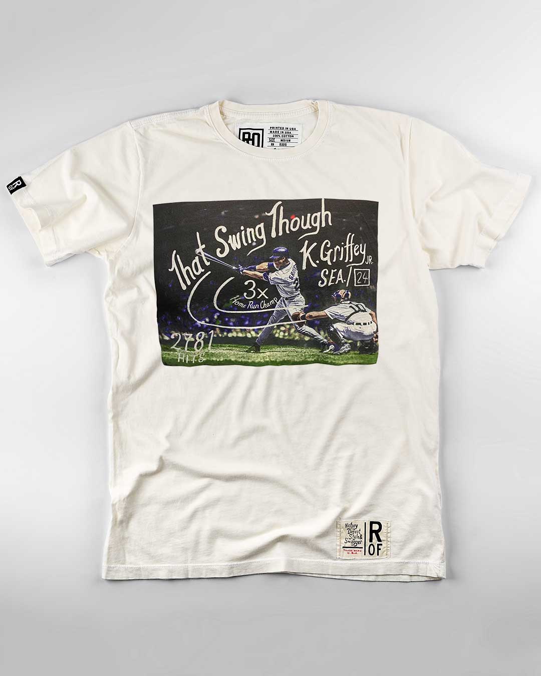 Ken Griffey Jr. Photo Vintage White Tee - Roots of Fight