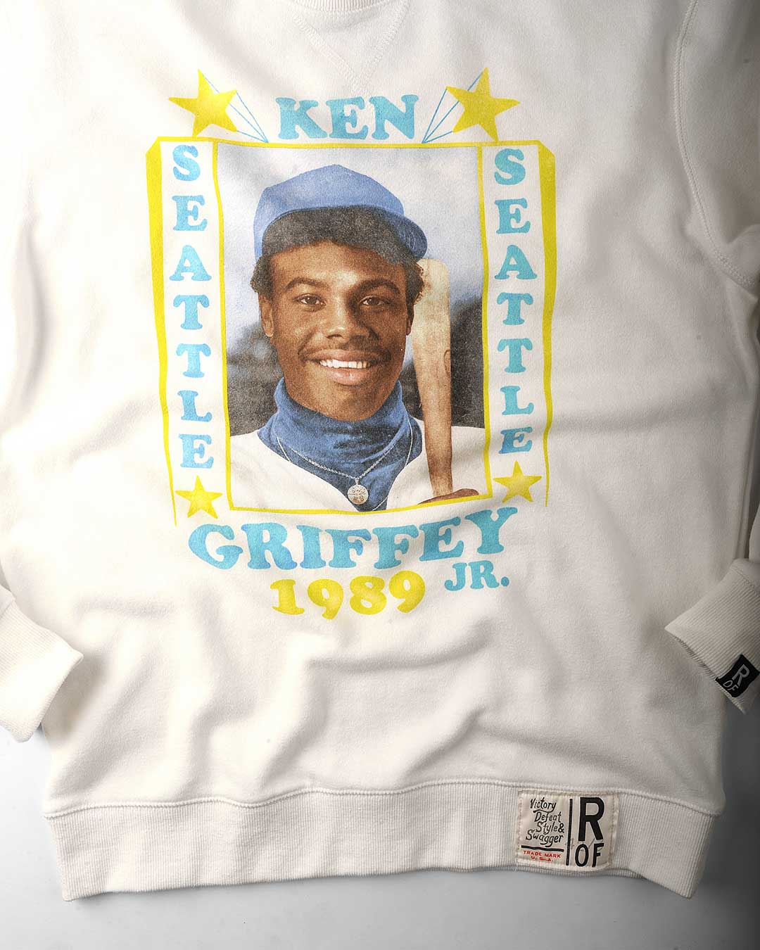 Ken Griffey Jr. Seattle Ivory Photo Sweatshirt - Roots of Fight