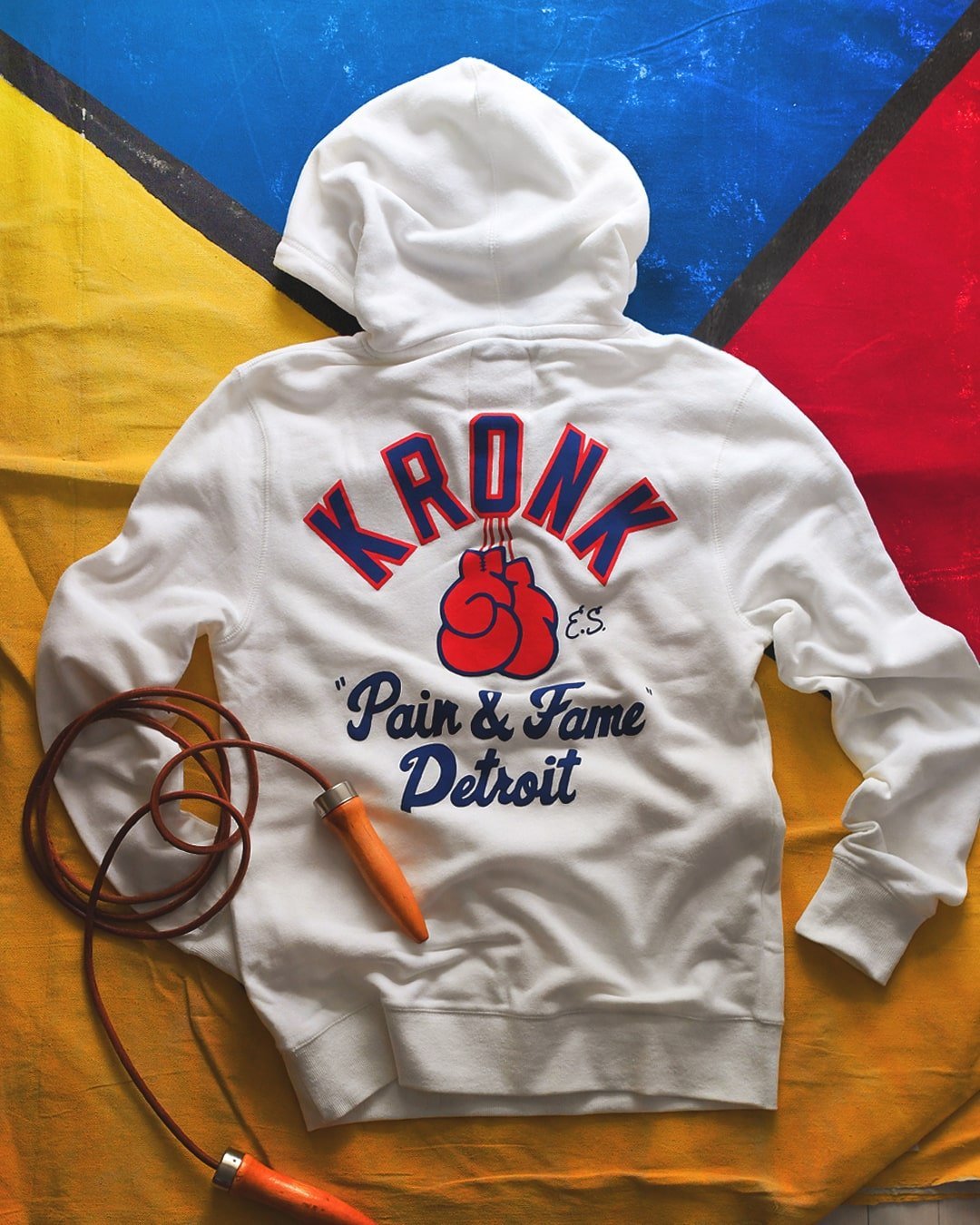 Kronk &#39;Pain &amp; Fame&#39; Ivory PO Hoody - Roots of Fight Canada