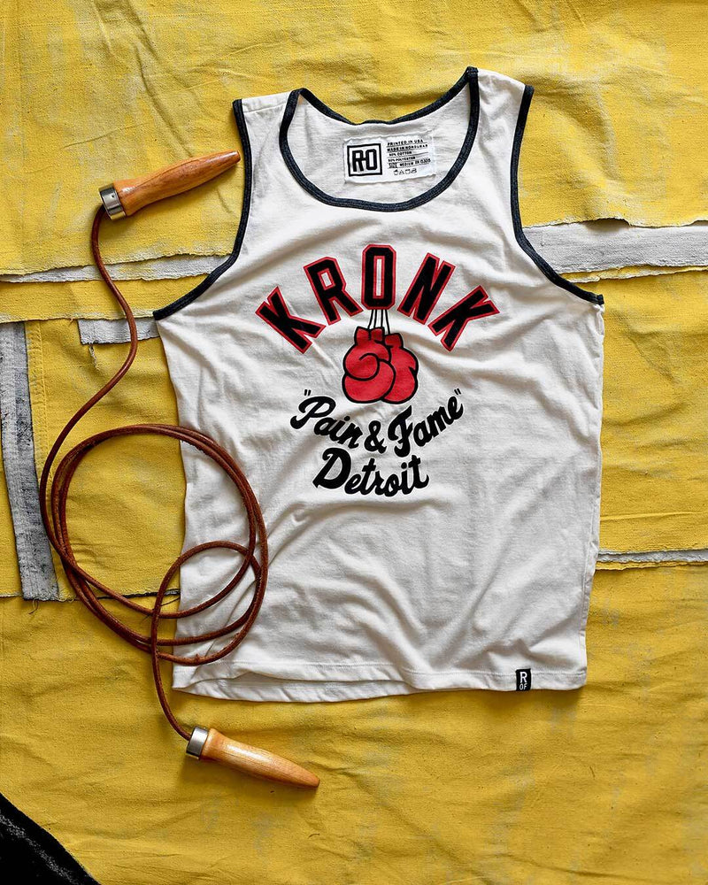 Kronk 'Pain & Fame' Vintage White Tank