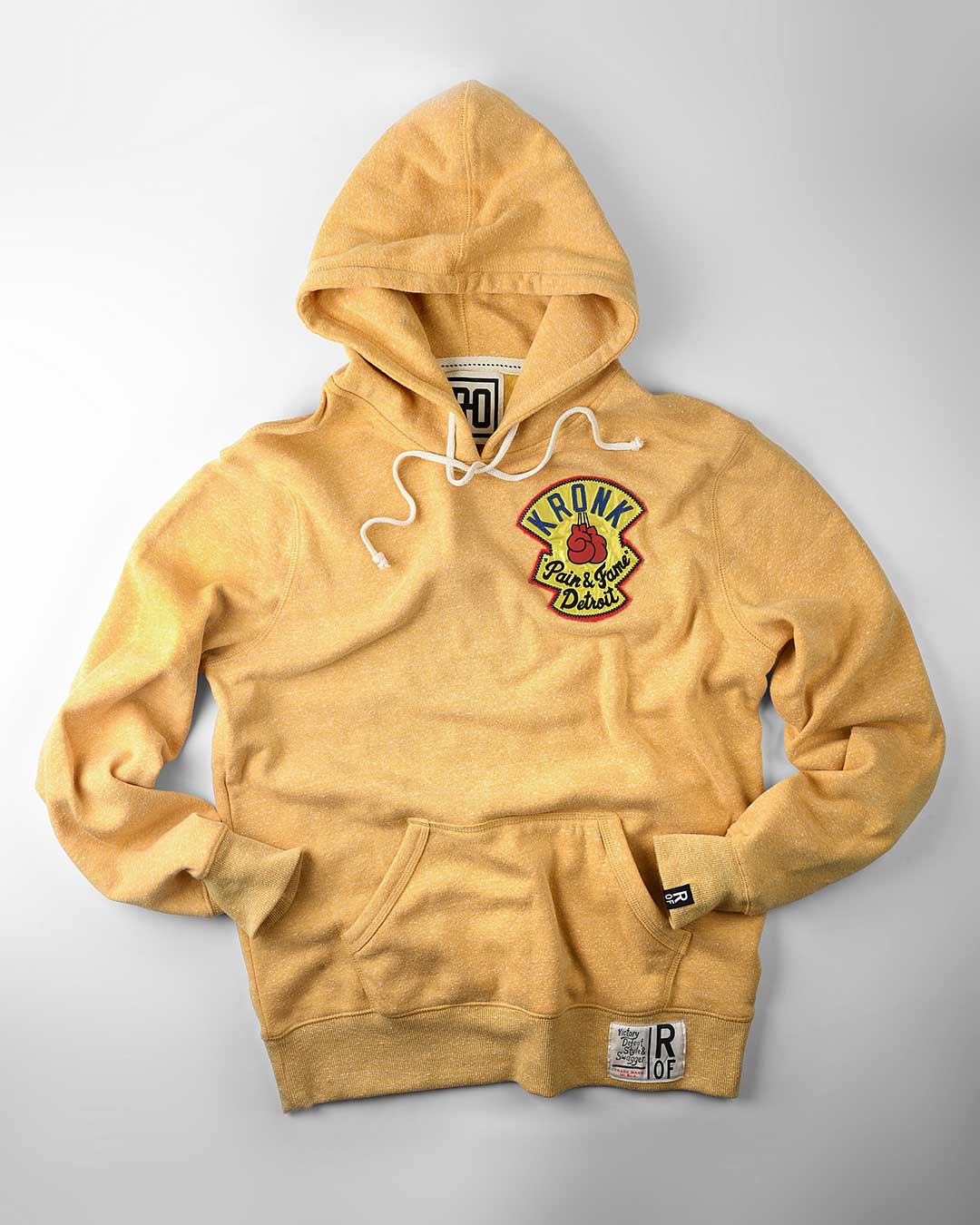 Kronk &#39;Pain &amp; Fame&#39; Yellow PO Hoody - Roots of Fight
