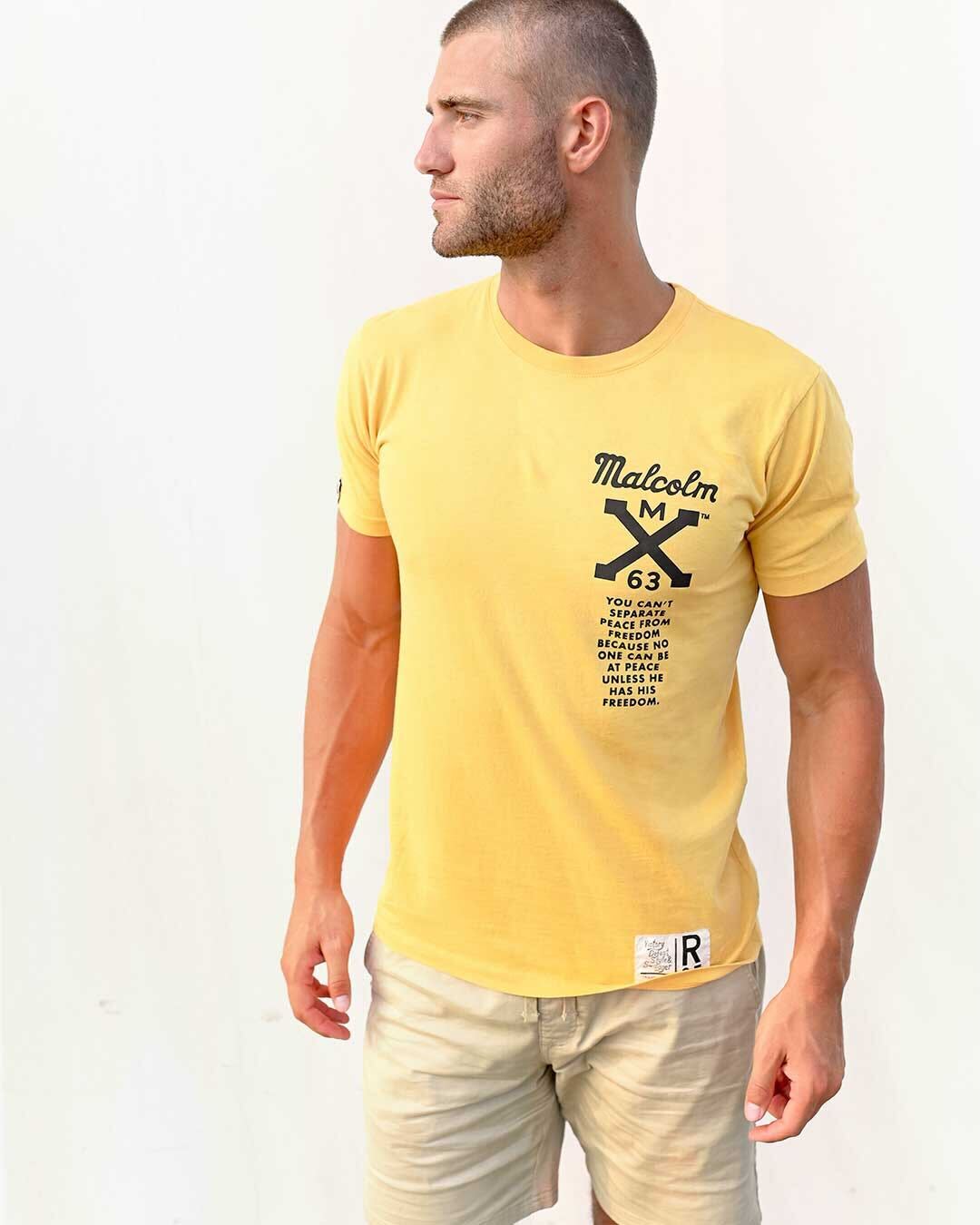Malcolm X Freedom Gold Tee - Roots of Fight