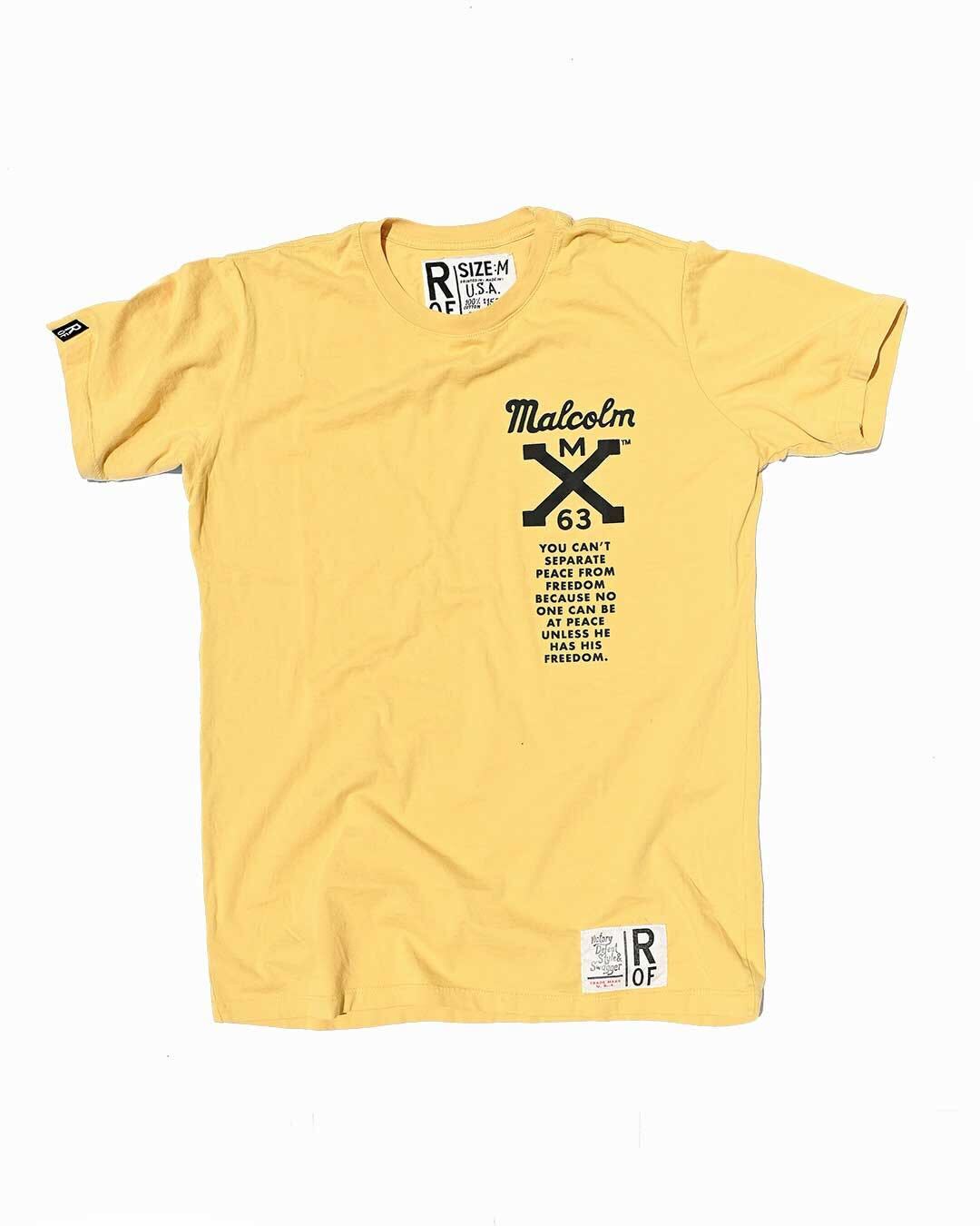 Malcolm X Freedom Gold Tee - Roots of Fight