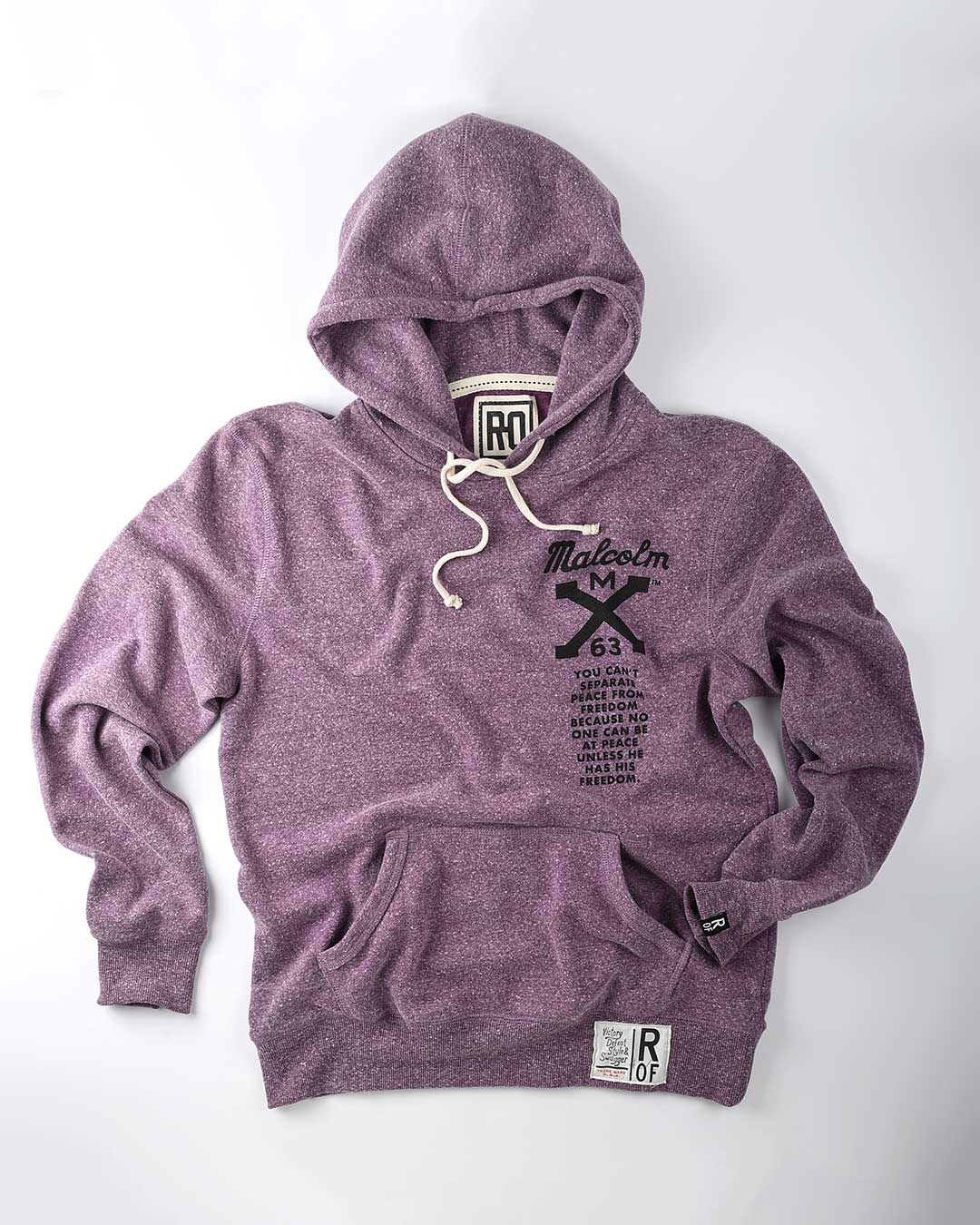 Malcolm X Freedom Purple Hoody - Roots of Fight