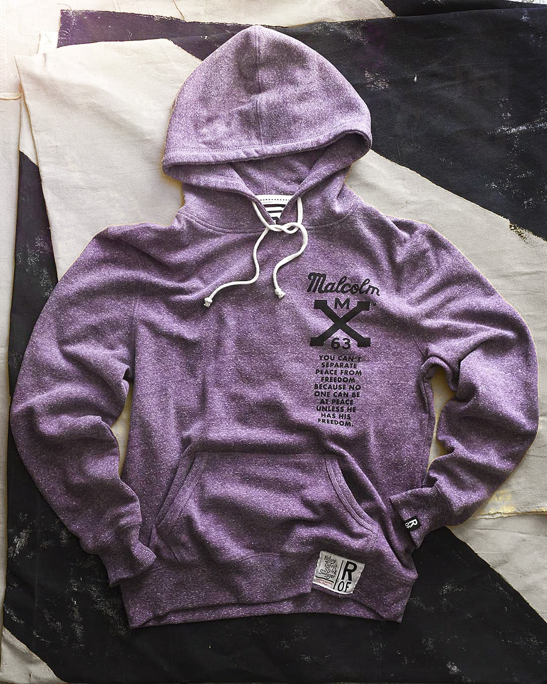 Malcolm X Freedom Purple Hoody - Roots of Fight