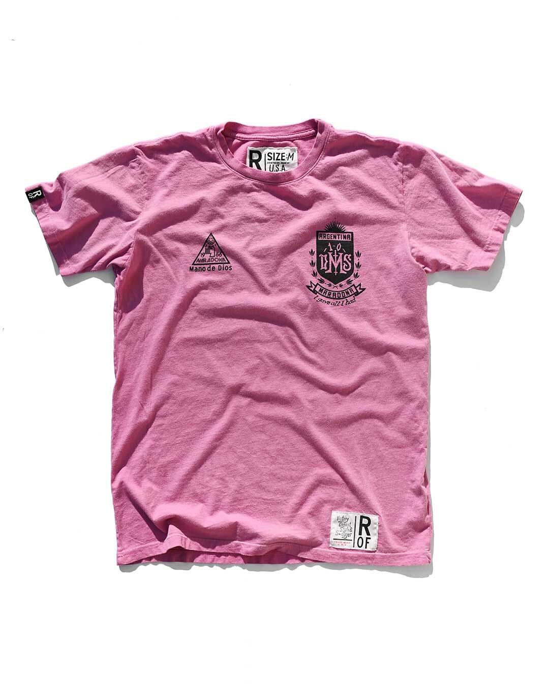 Maradona #10 Pink Tee - Roots of Fight Canada