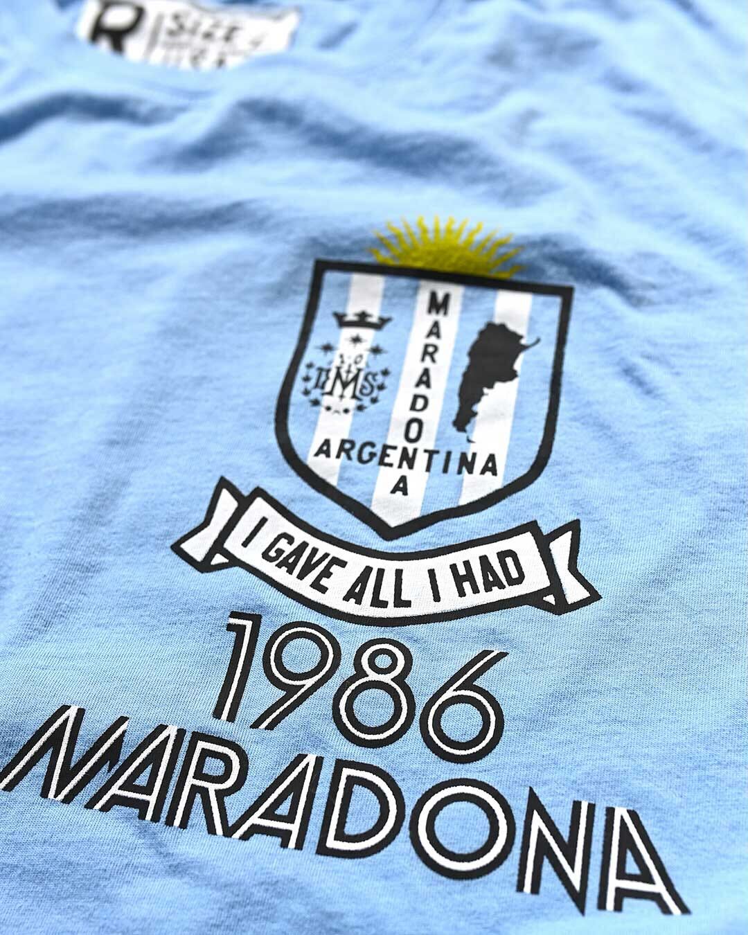 Maradona #10 Sky Blue Tee - Roots of Fight Canada