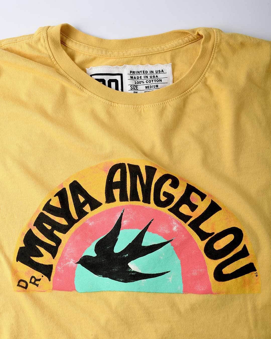 Maya Angelou And Still I Rise Yellow Tee - Roots of Fight