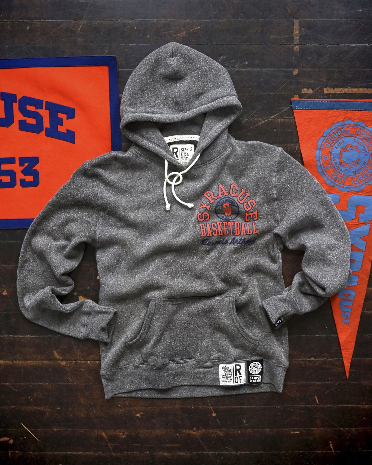 Melo Syracuse Basketball Grey PO Hoody - Roots of Fight