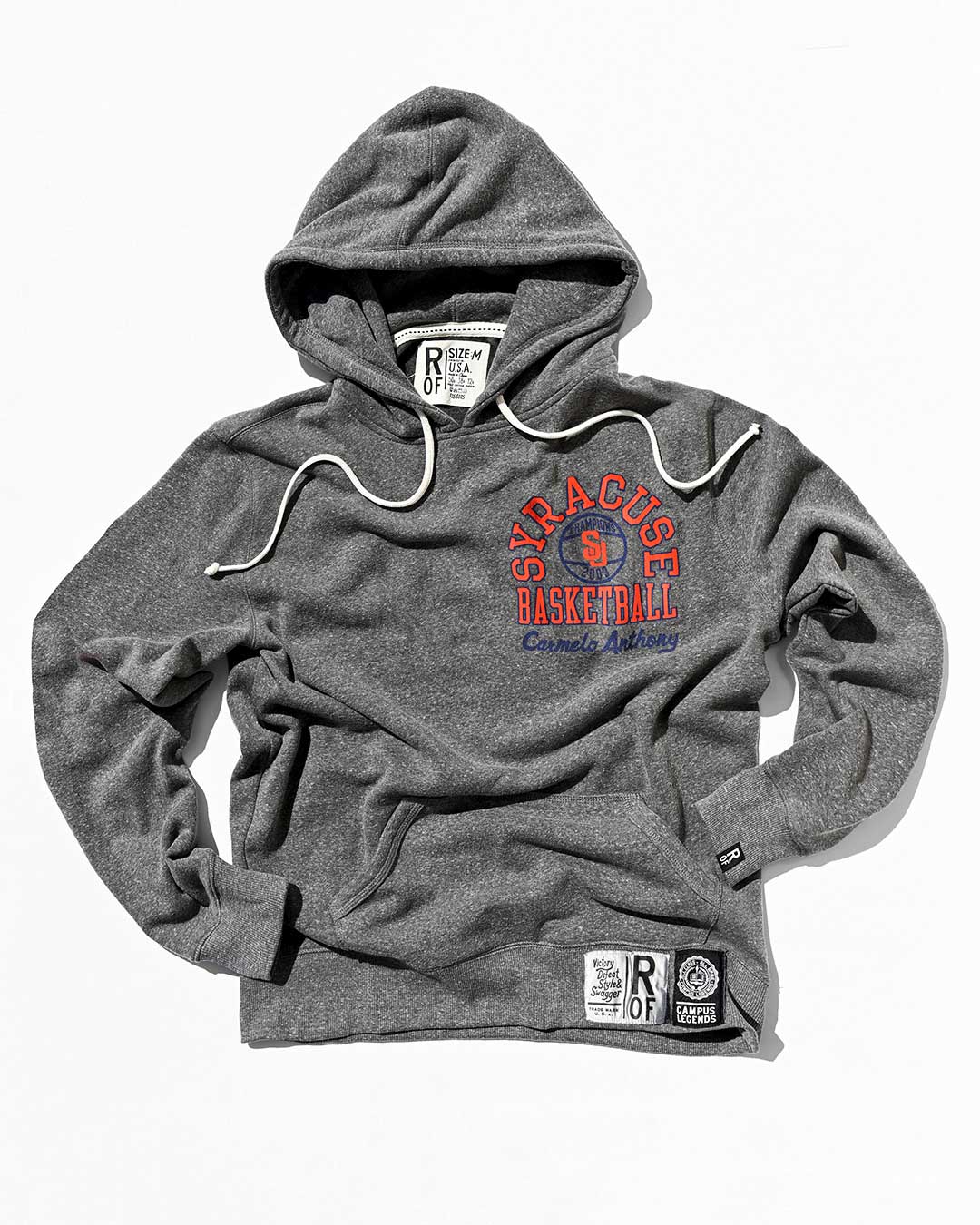 Melo Syracuse Basketball Grey PO Hoody - Roots of Fight