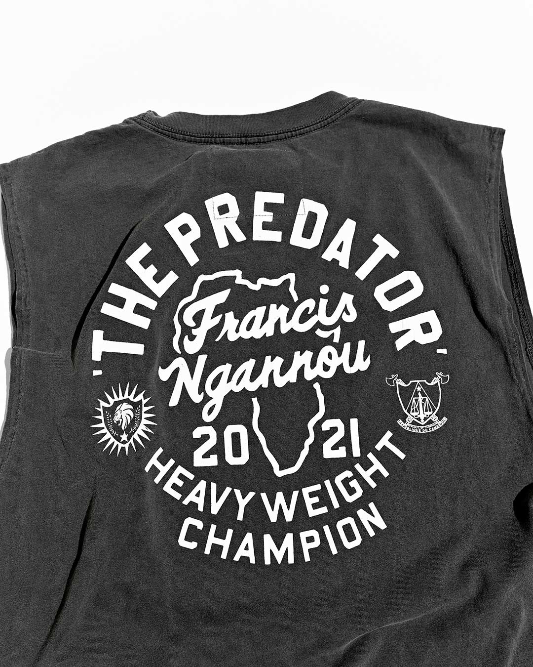 Ngannou &#39;The Predator&#39; Black Muscle Tee - Roots of Fight Canada