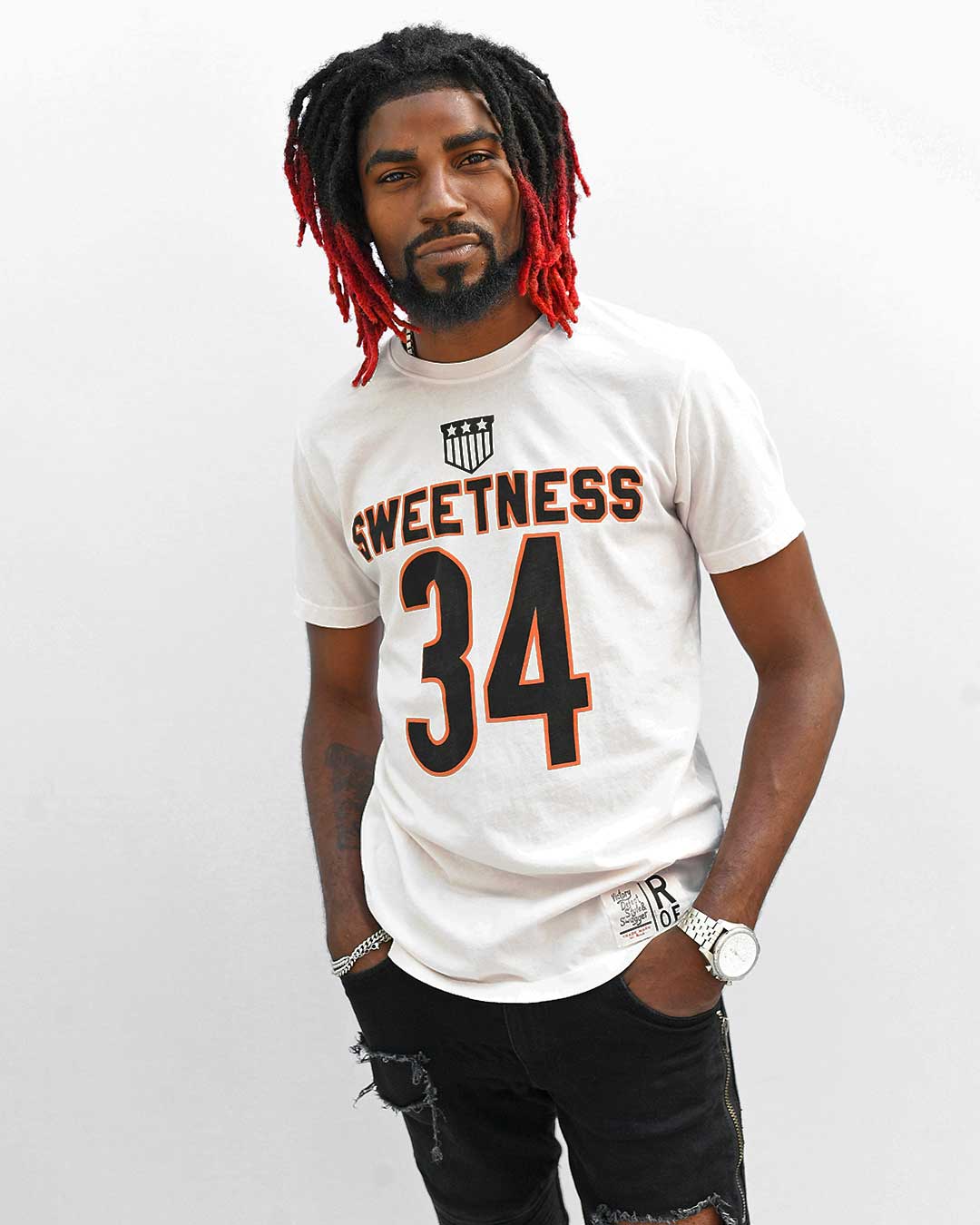 Payton Sweetness #34 Vintage White Tee - Roots of Fight
