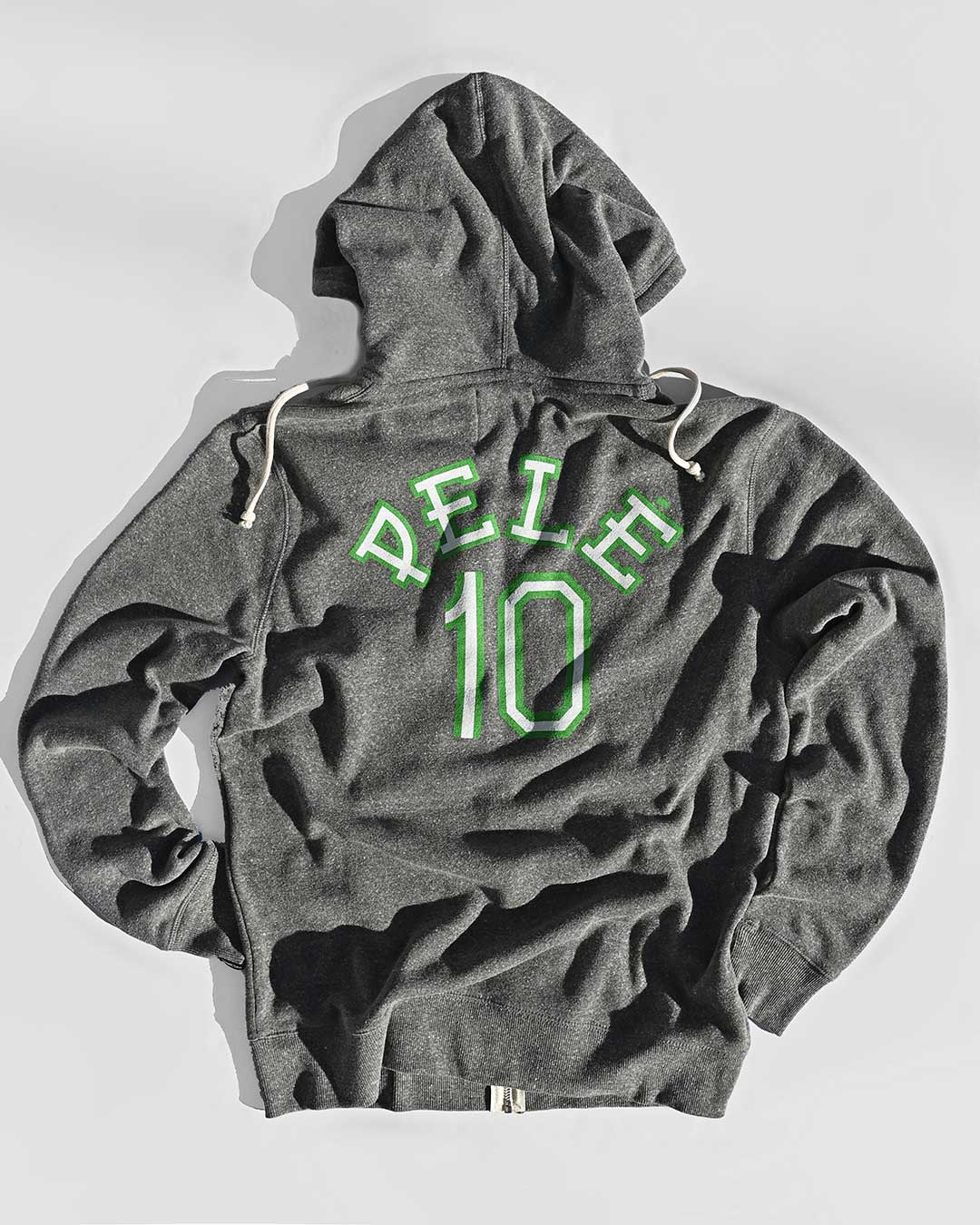 Pelé #10 Brasil Grey FZ Hoody - Roots of Fight